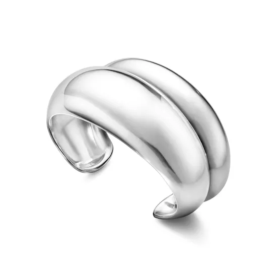 Georg Jensen Sterling Silver Curve Medium Bangle