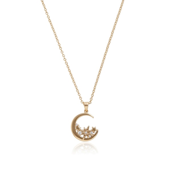 Olivia Burton Yellow Gold Plated Celestial Gold Moon Necklace £70