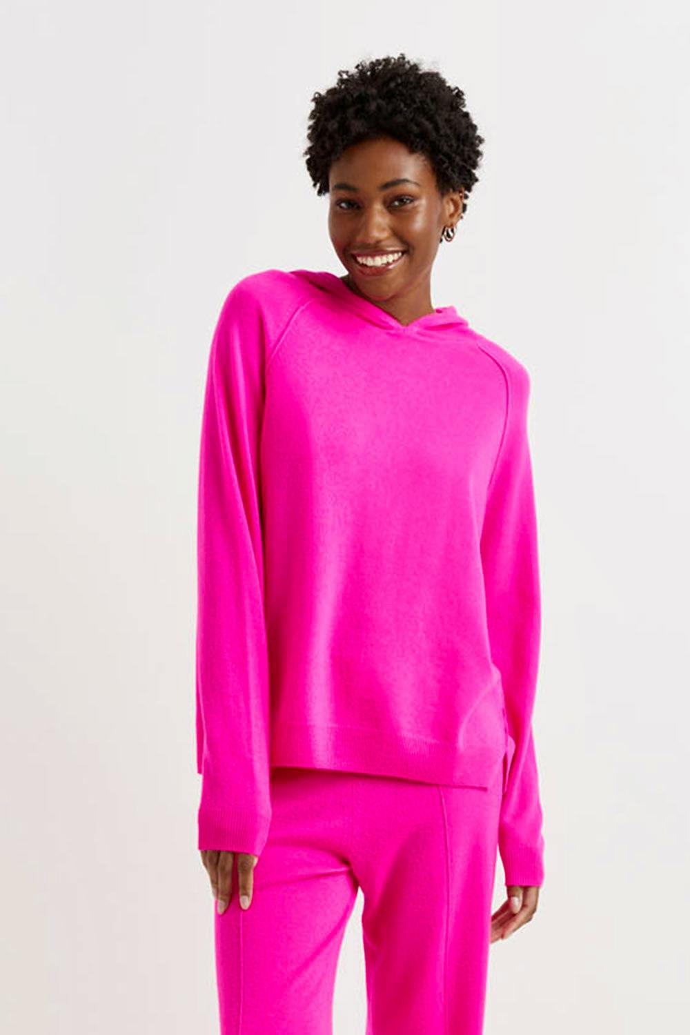 Chinti & Parker Hot Pink Wool/Cashmere Hoodie, £95