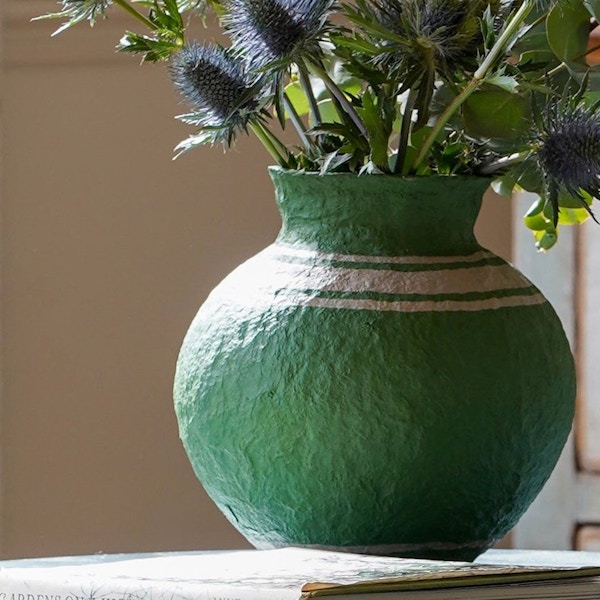 Birdie Fortescue Cotton Mache Vase, £30
