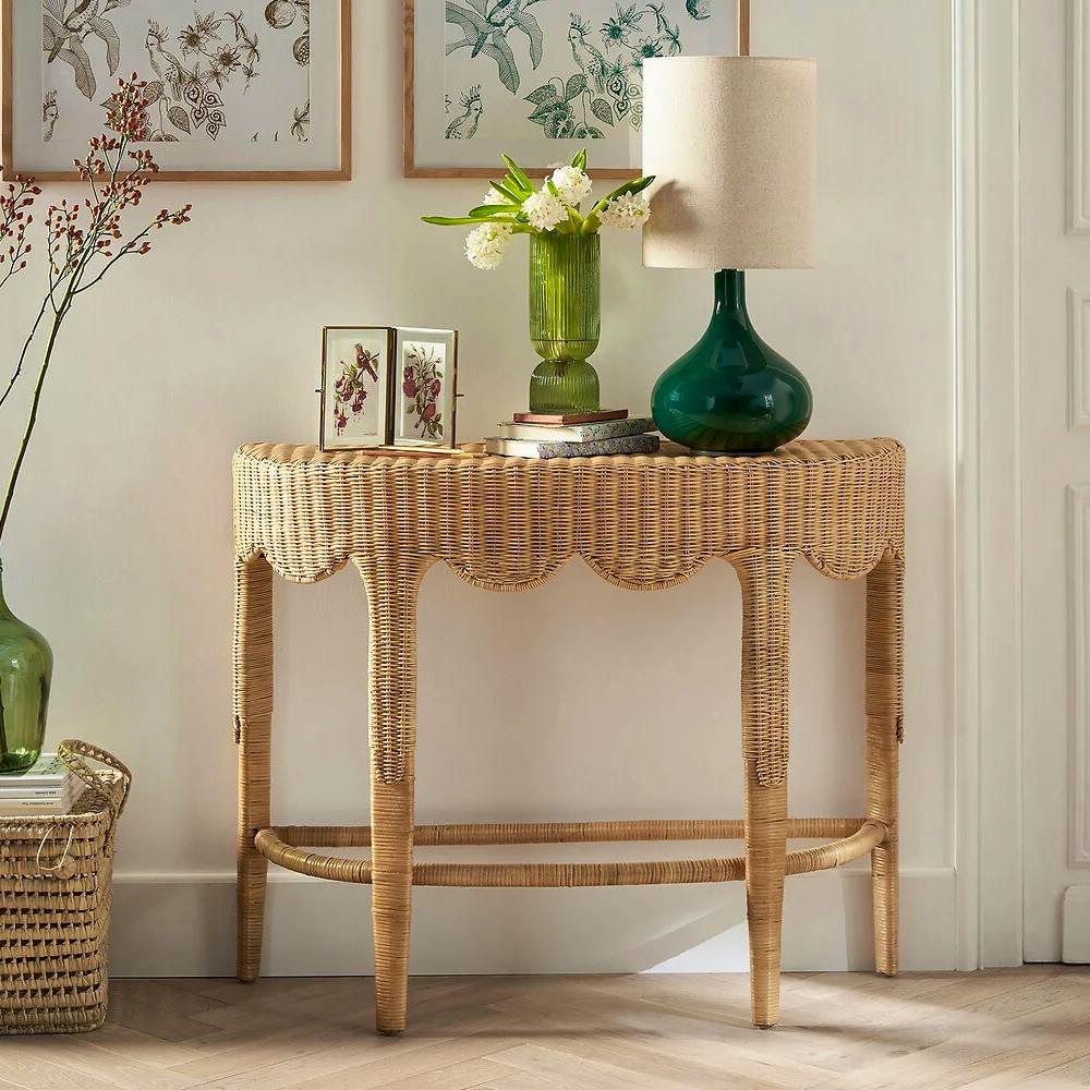 Loama Braided Rattan Console Table £270