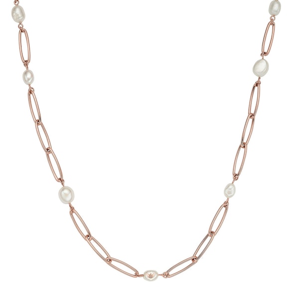Emporio Armani  Rose Gold Coloured Pearl Necklace £125