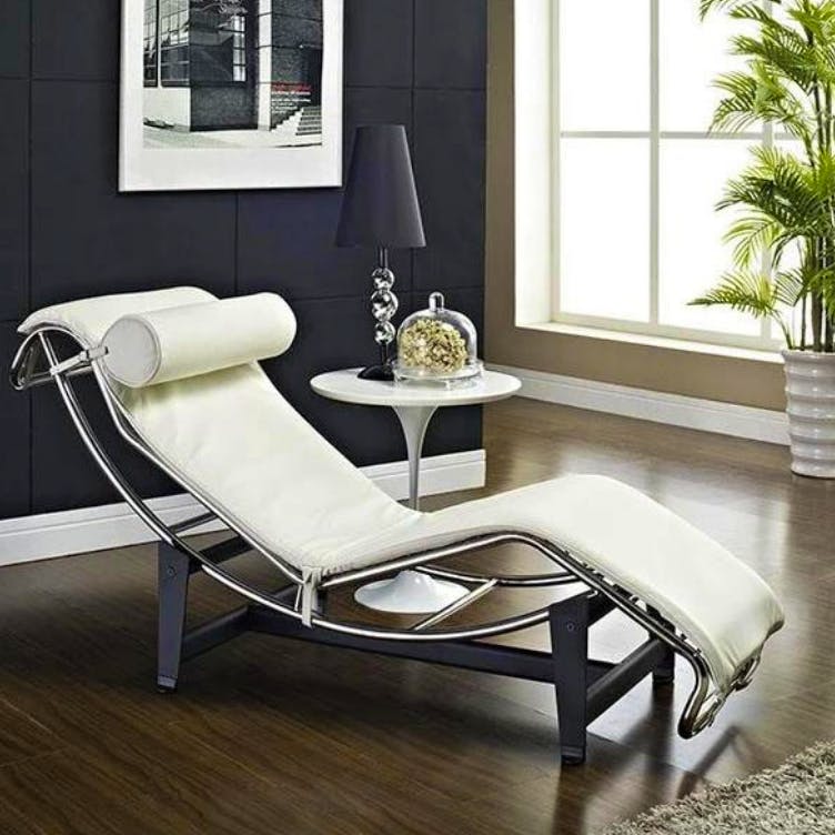 Onske LC4 Style Chaise Longue In Premium Leather, £795