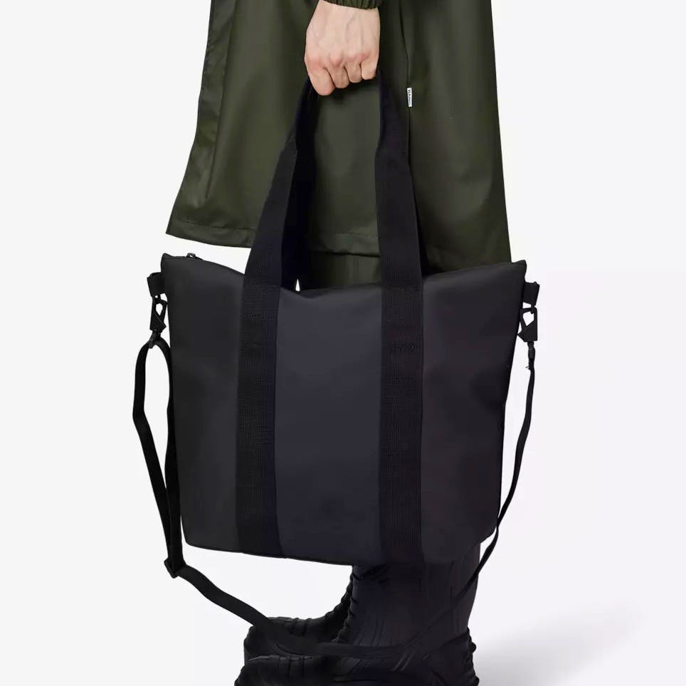 Rains Brand-Tab Coated-Shell Tote Bag, £65