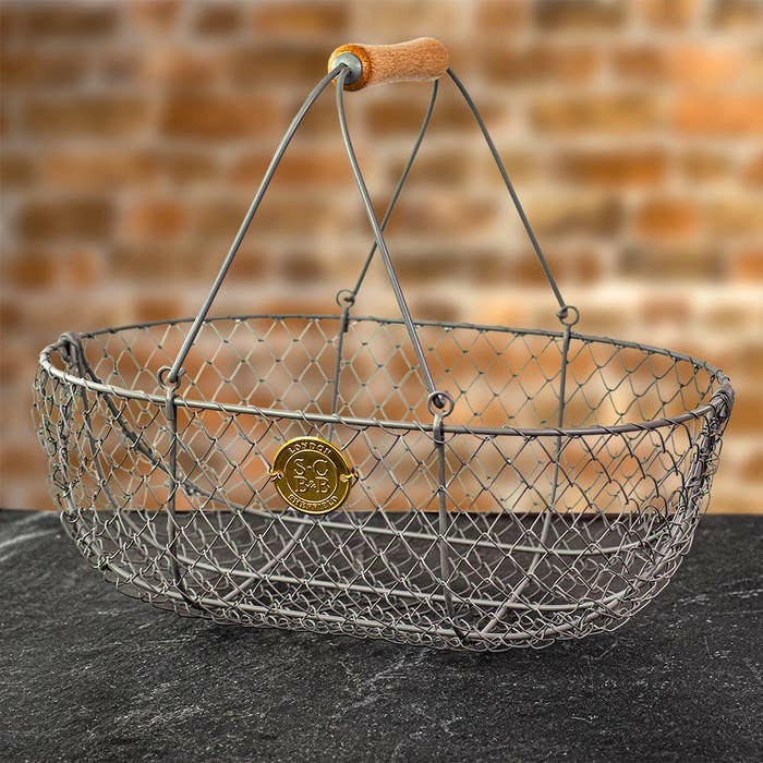Farrar & Tanner Burgon & Ball Grey Harvest Basket – Large, £27