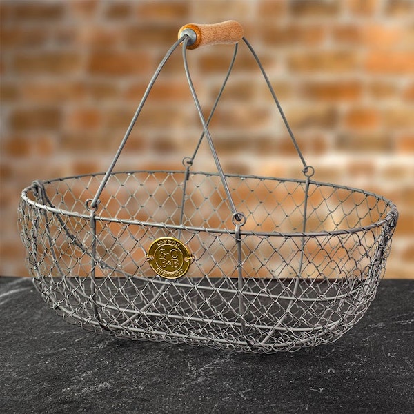 Farrar & Tanner Burgon & Ball Grey Harvest Basket – Large, £27