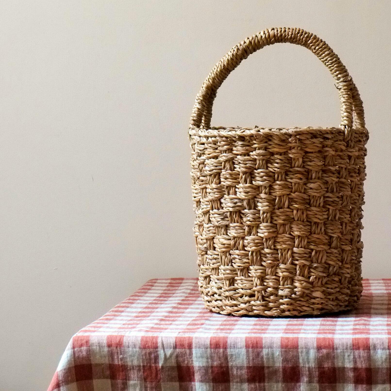 Straw London Hand Woven Round Basket, £48