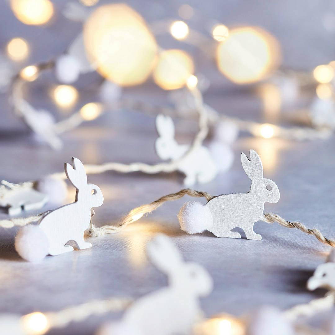 Lights4Fun 20 Wooden Bunny Micro Fairy Lights, £11.99