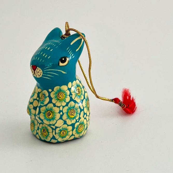 Little Cotton Clothes Hand-painted Papier Mache Hanging Bunny, £7.50