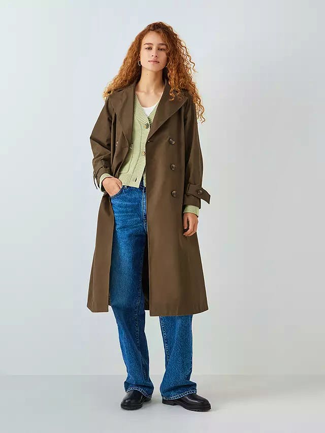 John Lewis Longline Trench Coat, Khaki, £85
