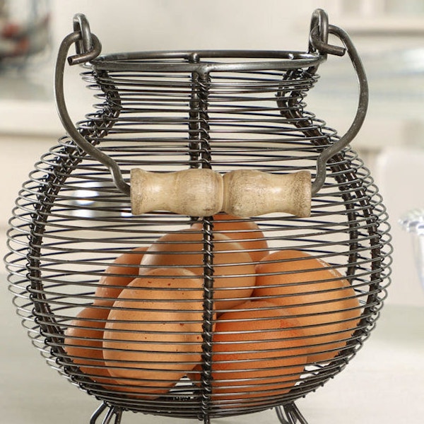 Dibor Large Wire Egg Basket Caddy, £22