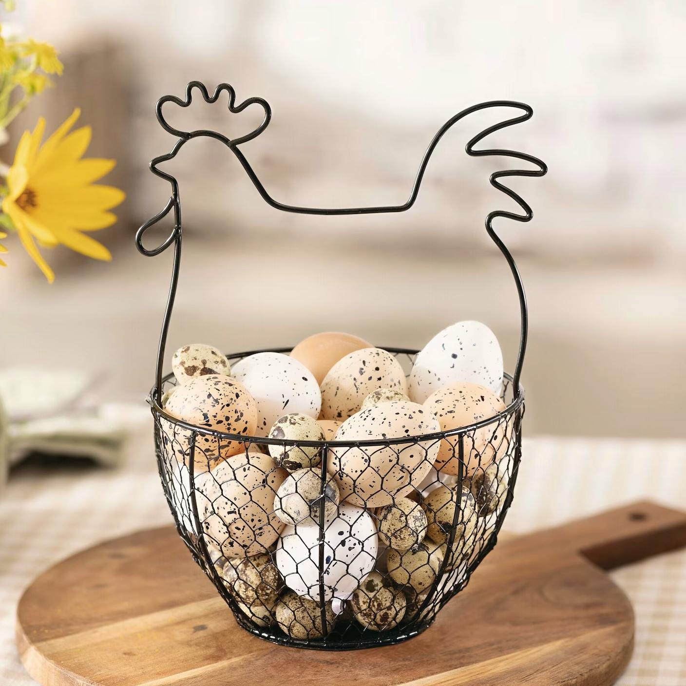 Etsy Chicken Shaped Iron Egg Basket, £15.50