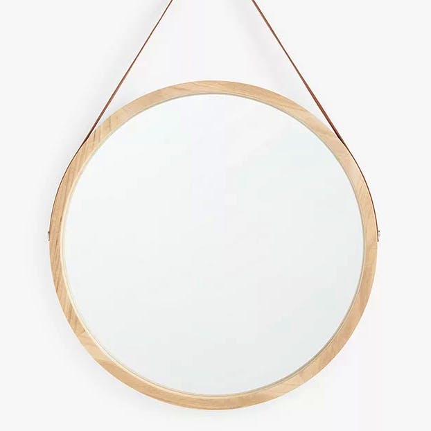 Wood Frame Round Hanging Wall Mirror £55