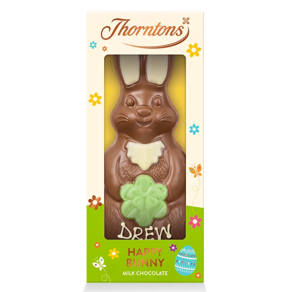 Thorntons Personalised Milk Chocolate Bunny, £10