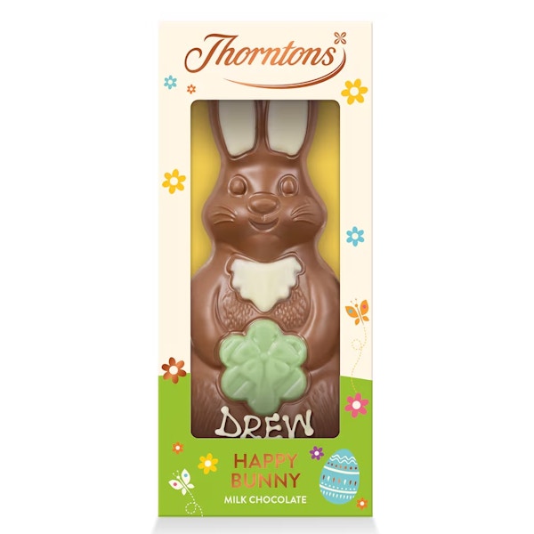 Thorntons Personalised Milk Chocolate Bunny, £10