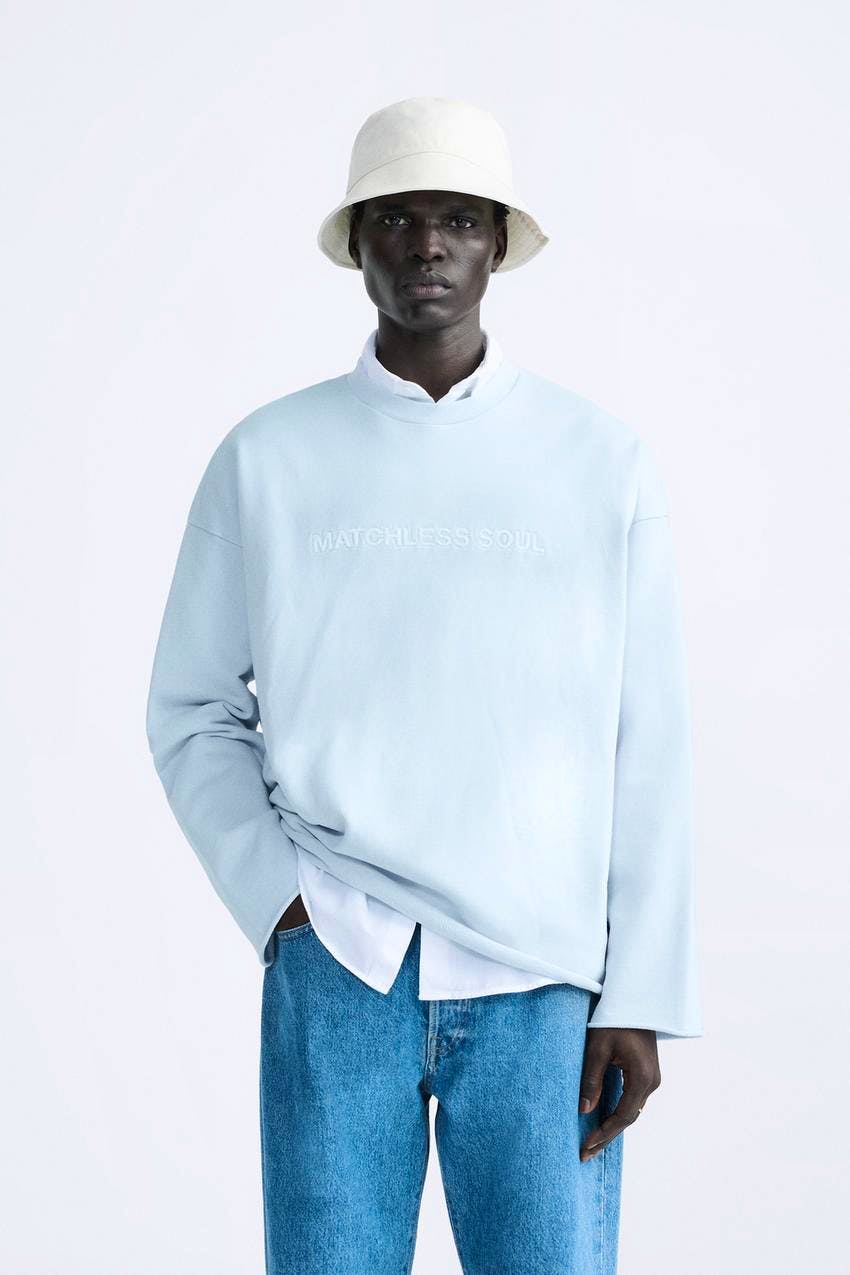 Zara Sweatshirt With Irregular Trims, £35.99