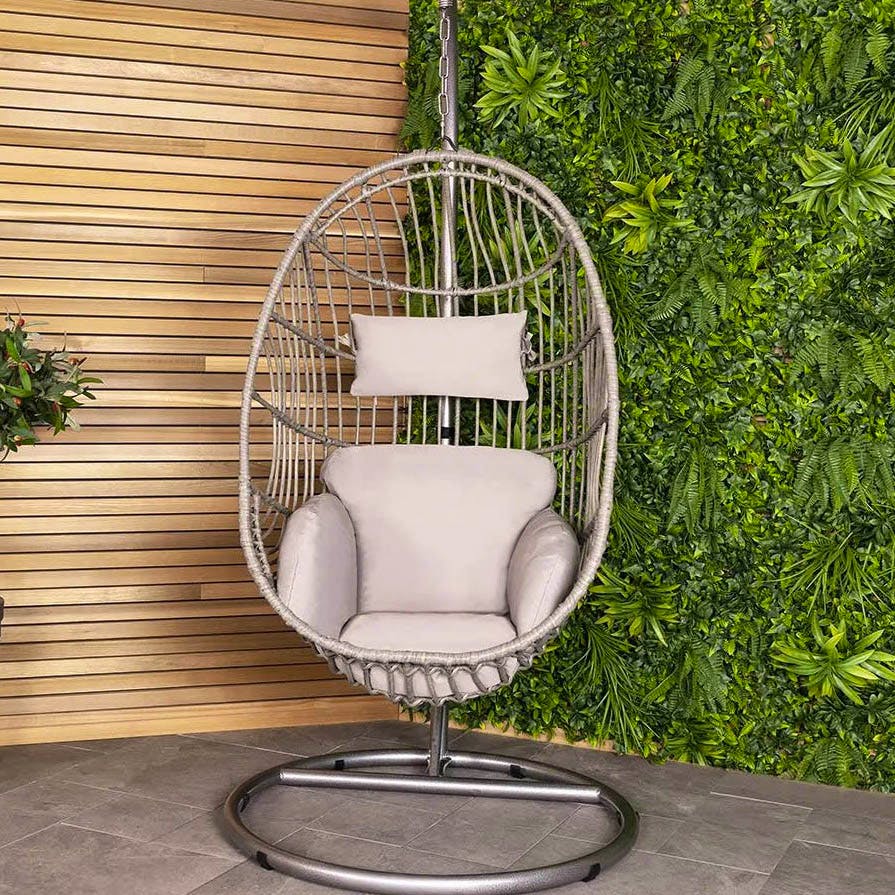 Wilko Charles Bentley Grey Rattan Swing Chair, £279