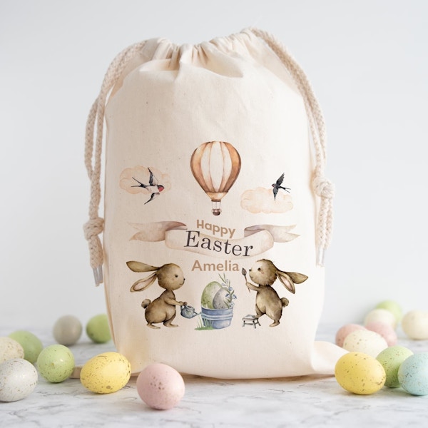 Pomchick Gift Personalised Easter Sack, from £8.90