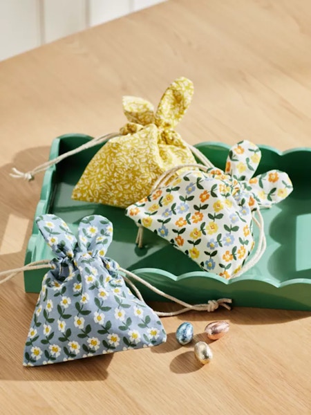 John Lewis Cotton Bunny Pouches, Pack of 3, £10