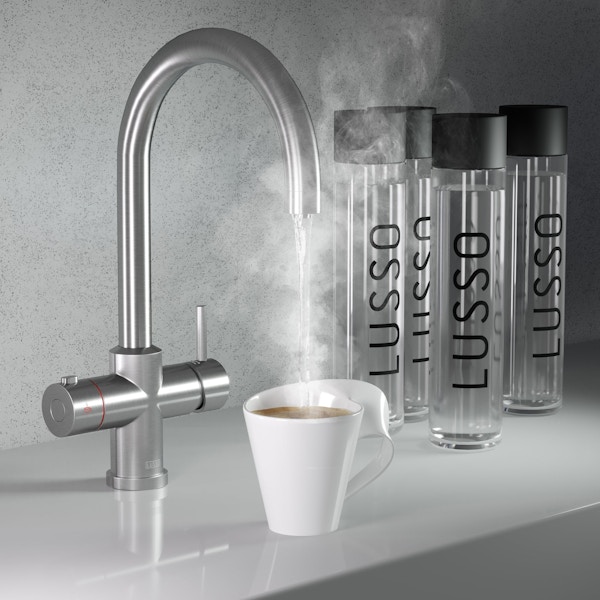 Lusso Filtrata Brushed Nickel 4 In 1 Boiling Water Tap, £697