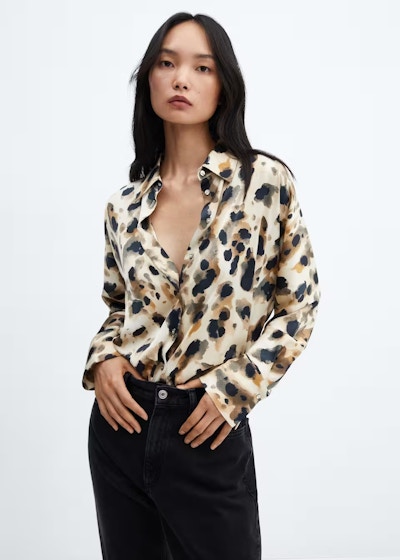 Mango Leopard Satin Shirt, £29.99