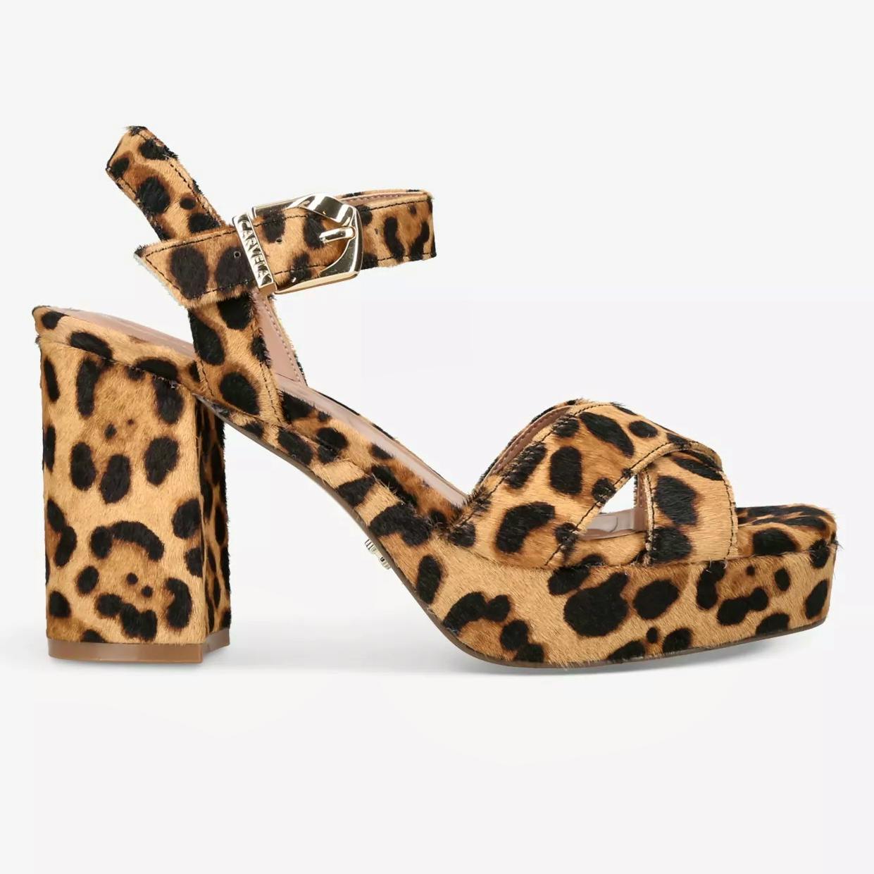 Carvela Serafina Leopard Print Heeled Sandals, NOW £59
