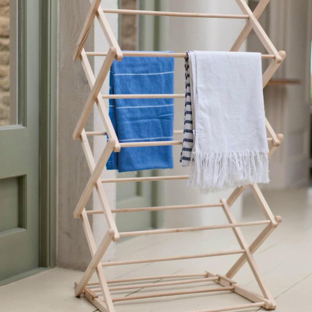 Not On The High Street Folding Wooden Clothes Horse, £60