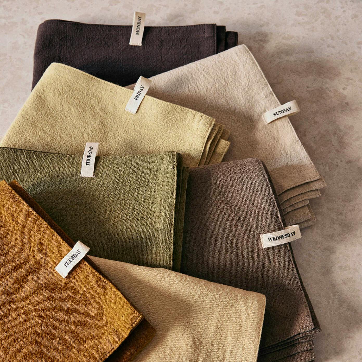 Ferm Living Day Tea Towel – Set of 7, £59