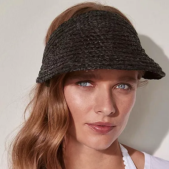 The White Company Raffia Straw Visor, £35