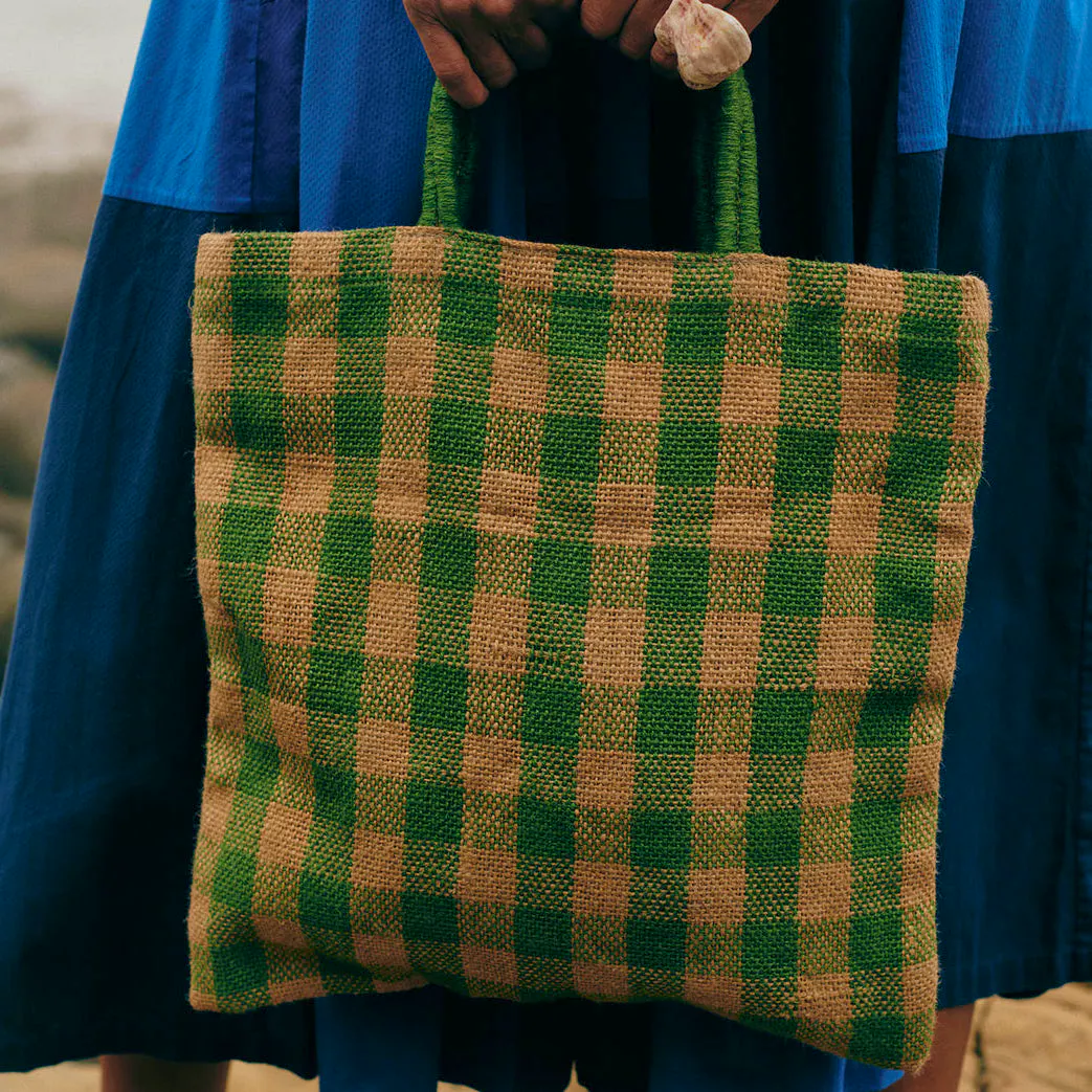Toast Turtle Bags Check Jute Tote, £45