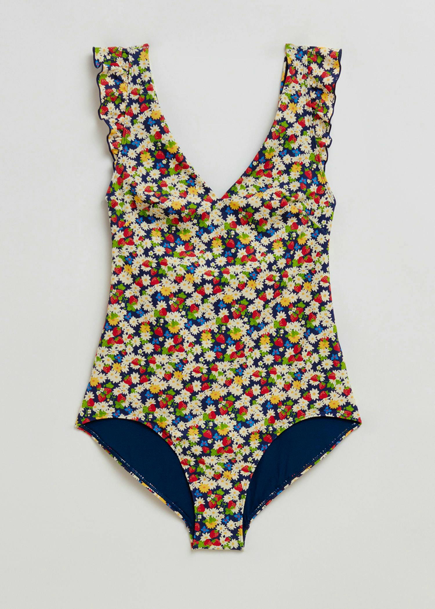 & Other Stories Ruffled V-Neck Swimsuit, £65