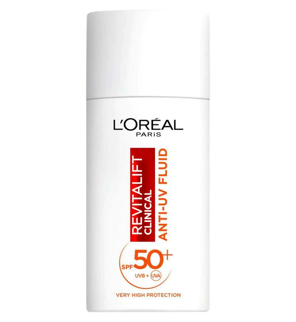 L’Oreal Revitallift Clinical Vitamin C SPF50. Daily Anti UV Fluid, £20