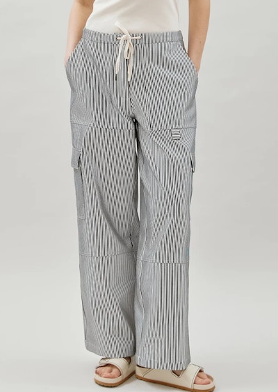 M&S Cotton Blend Cargo Striped Trousers, £89