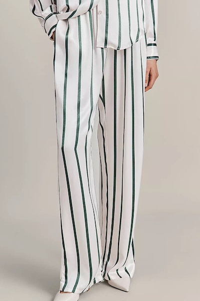 Ghost Imogen Satin Striped Trousers, £31.60 (Was £79)