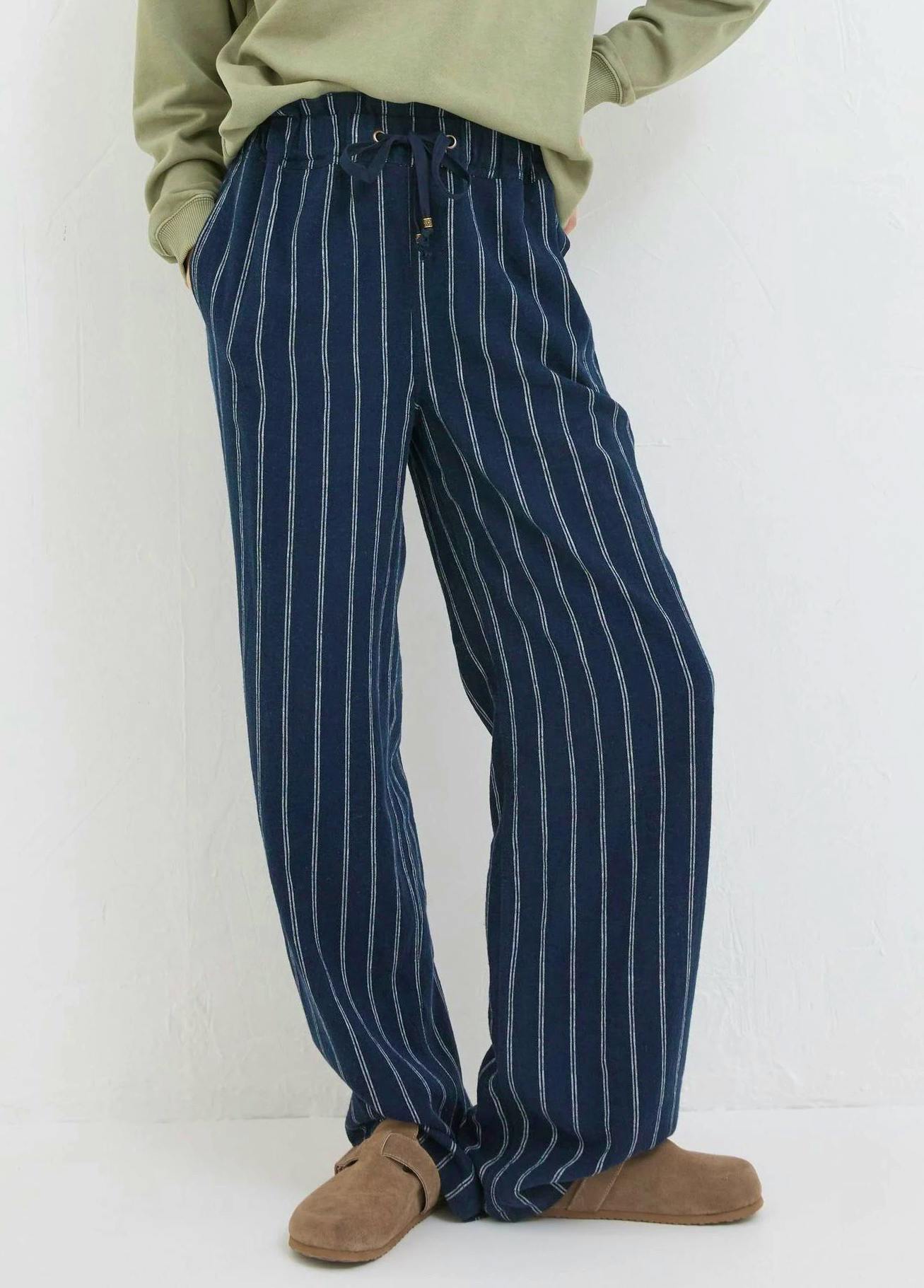 Next Iva Stripe Linen Blend Trousers, £69