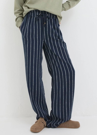 Next Iva Stripe Linen Blend Trousers, £69