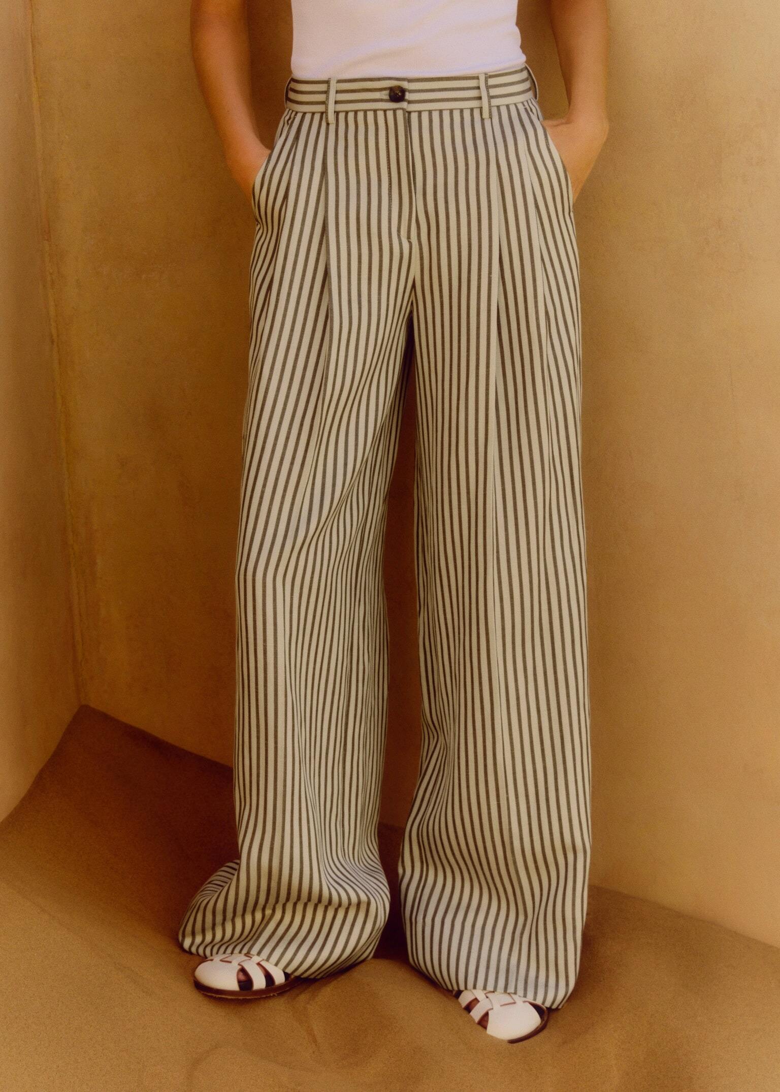 Me & Em Fluid Stripe Straight-Leg Trouser, £195