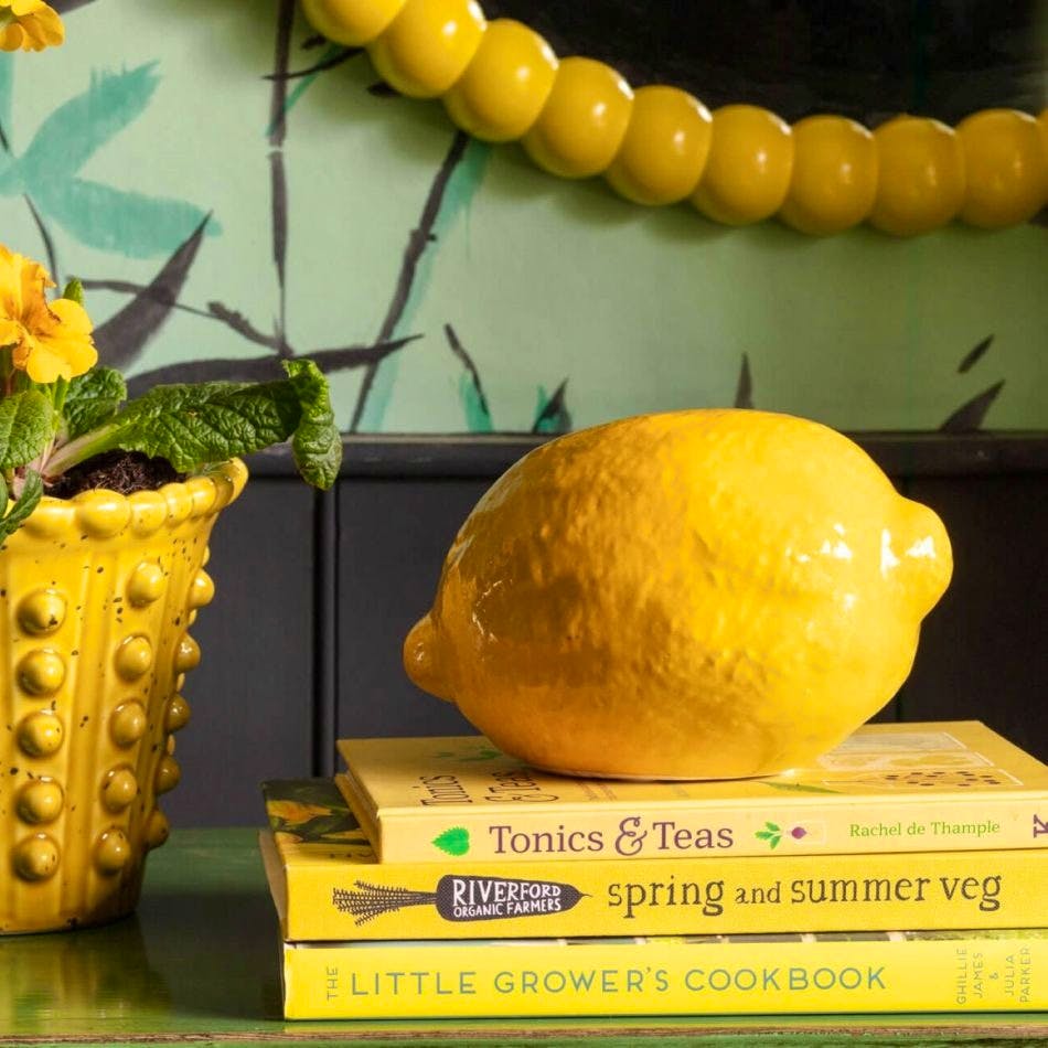 Graham & Green Yellow ceramic lemon ornament, £16.95