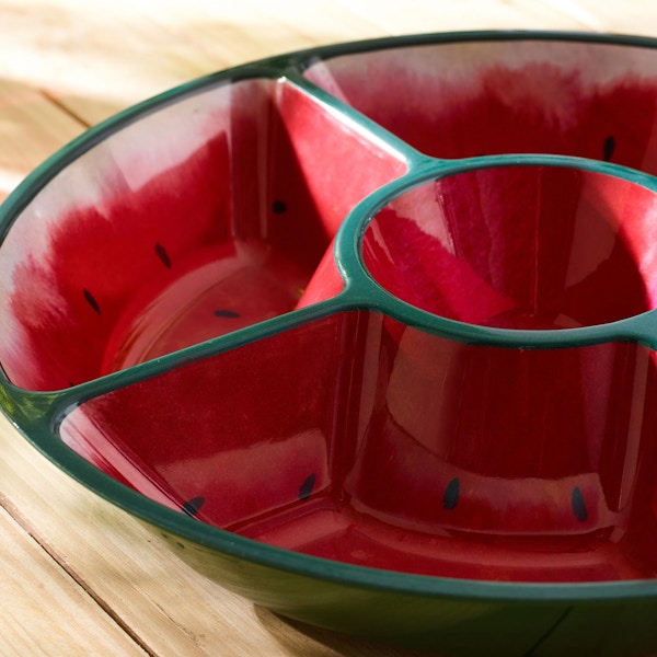 Next Red watermelon chip and dip serve bowl, £22
