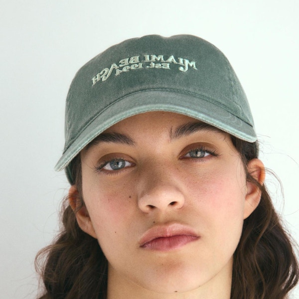 Zara Embroidered Slogan Cap, £18