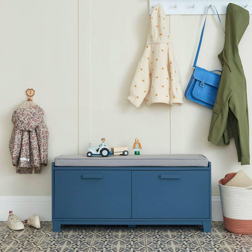 Great Little Trading Company Blake Storage Bench, Ocean Blue, £184