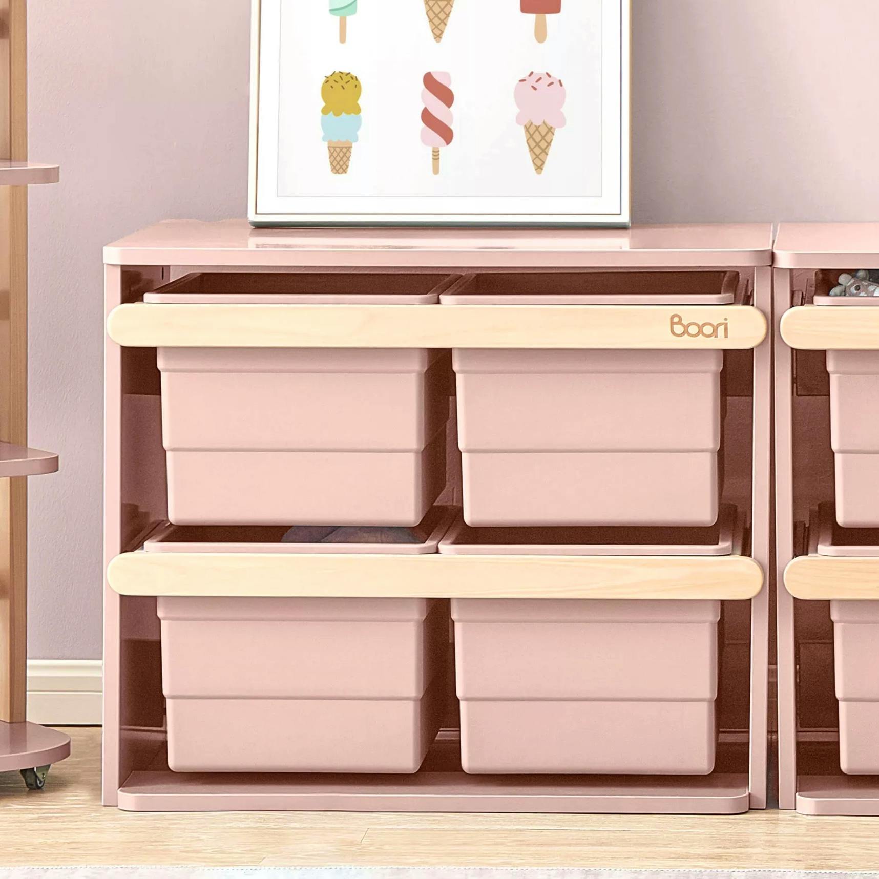 John Lewis Boori Tidy Toy Cabinet, Cherry/Almond, £149