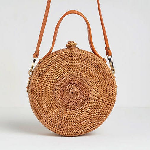 Betsy & Floss Buenos Round Basket Bag, £65