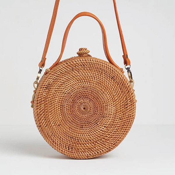 Betsy & Floss Buenos Round Basket Bag, £65