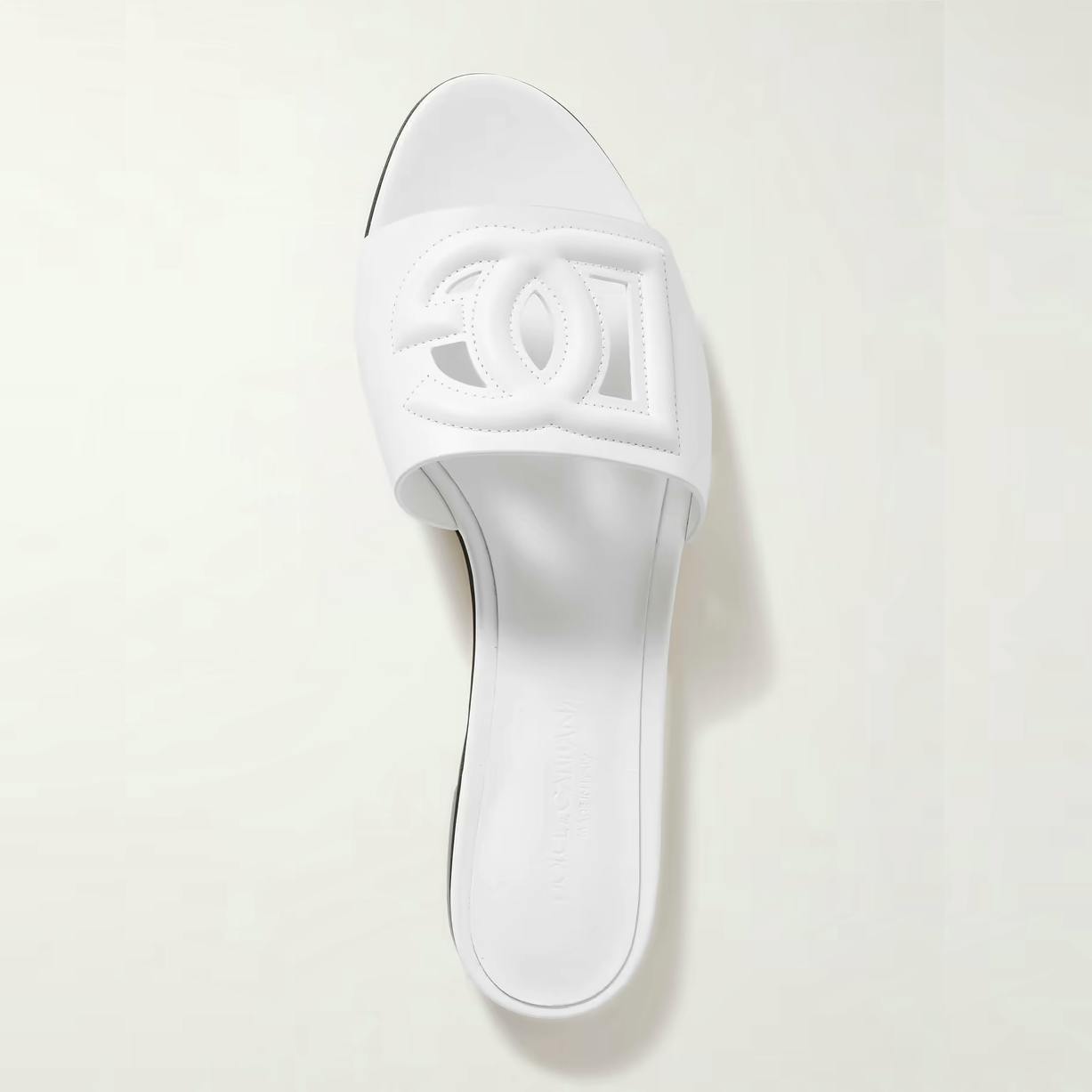 Dolce & Gabbana Bianca Cutout Leather Slide, £525