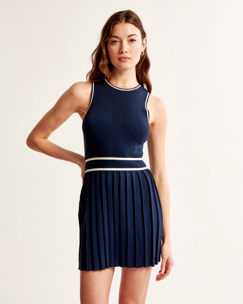 Abercrombie & Fitch Pleated Mini Sweater Dress, £58