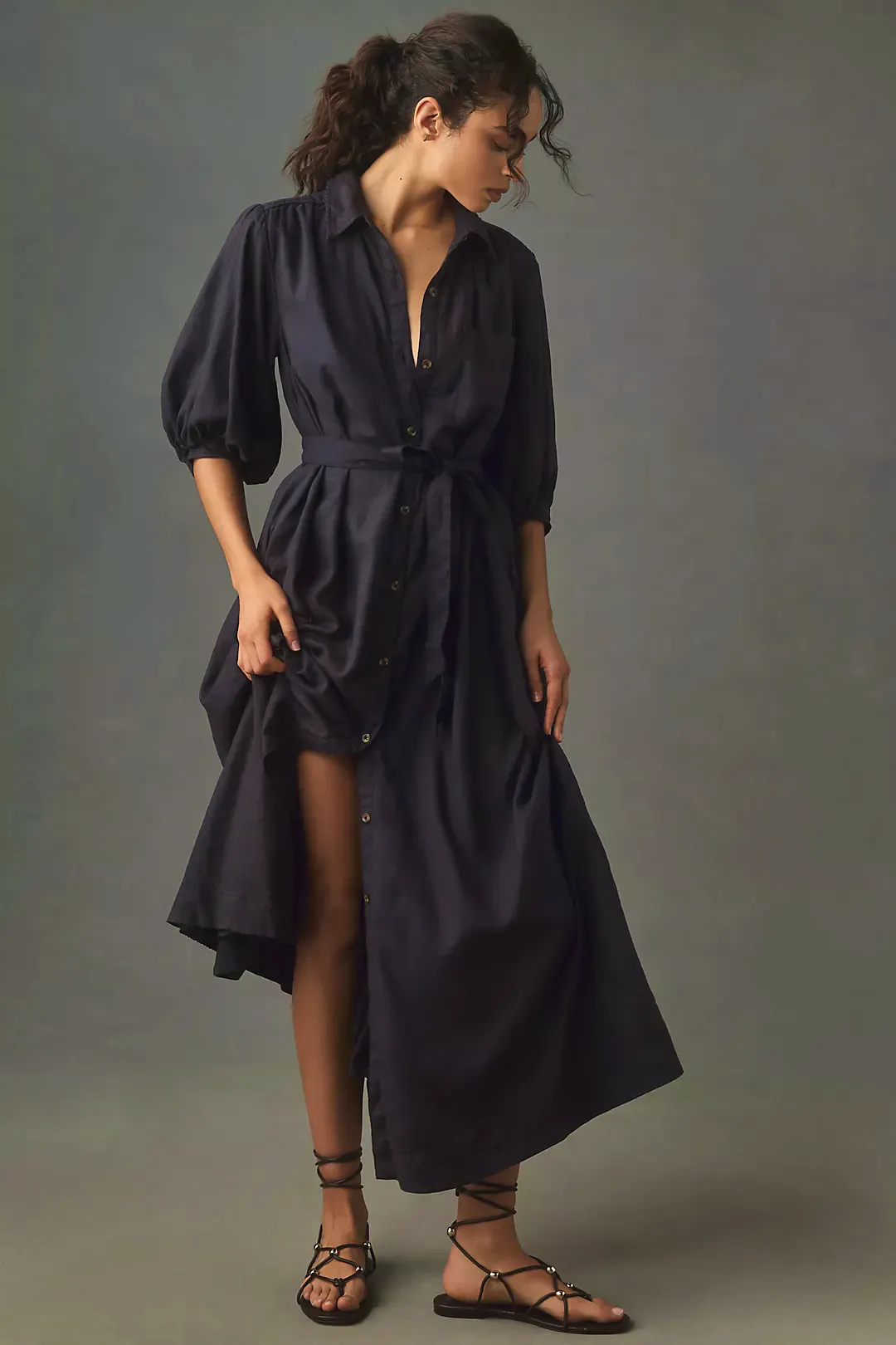 Anthropologie Black Maeve Button Shirt Dress, £160