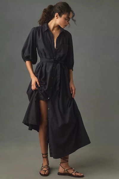 Anthropologie Black Maeve Button Shirt Dress, £160