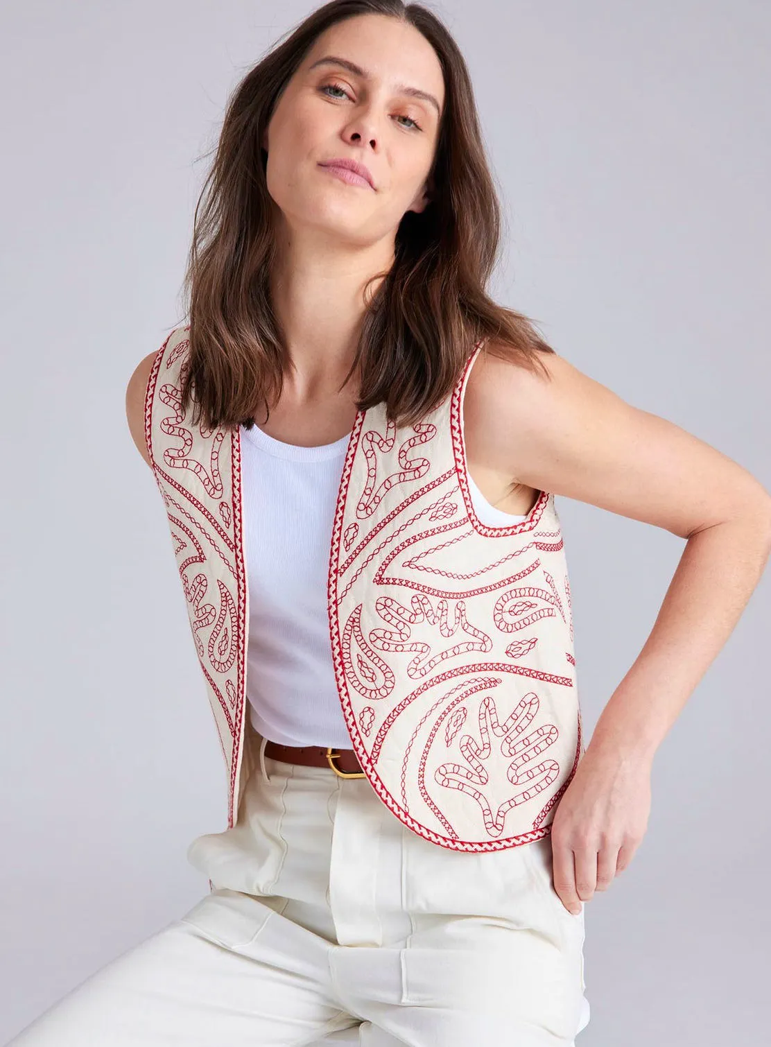 Cape Cove Embroidered Waistcoat, £130