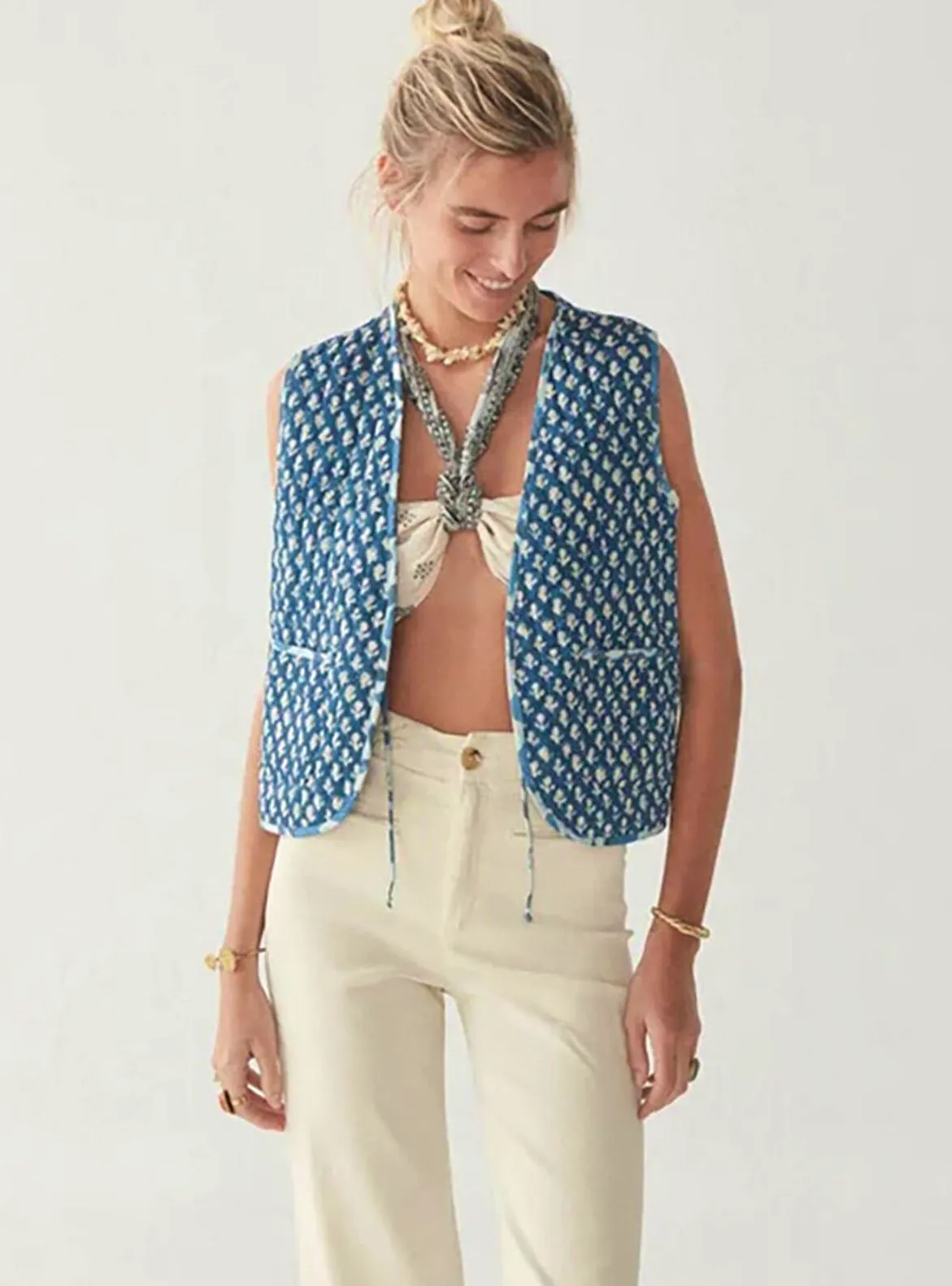 Maison Hotel Reversible Quilted Waistcoat, £110